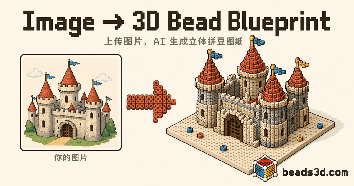 图片转 3D 立体拼豆预览