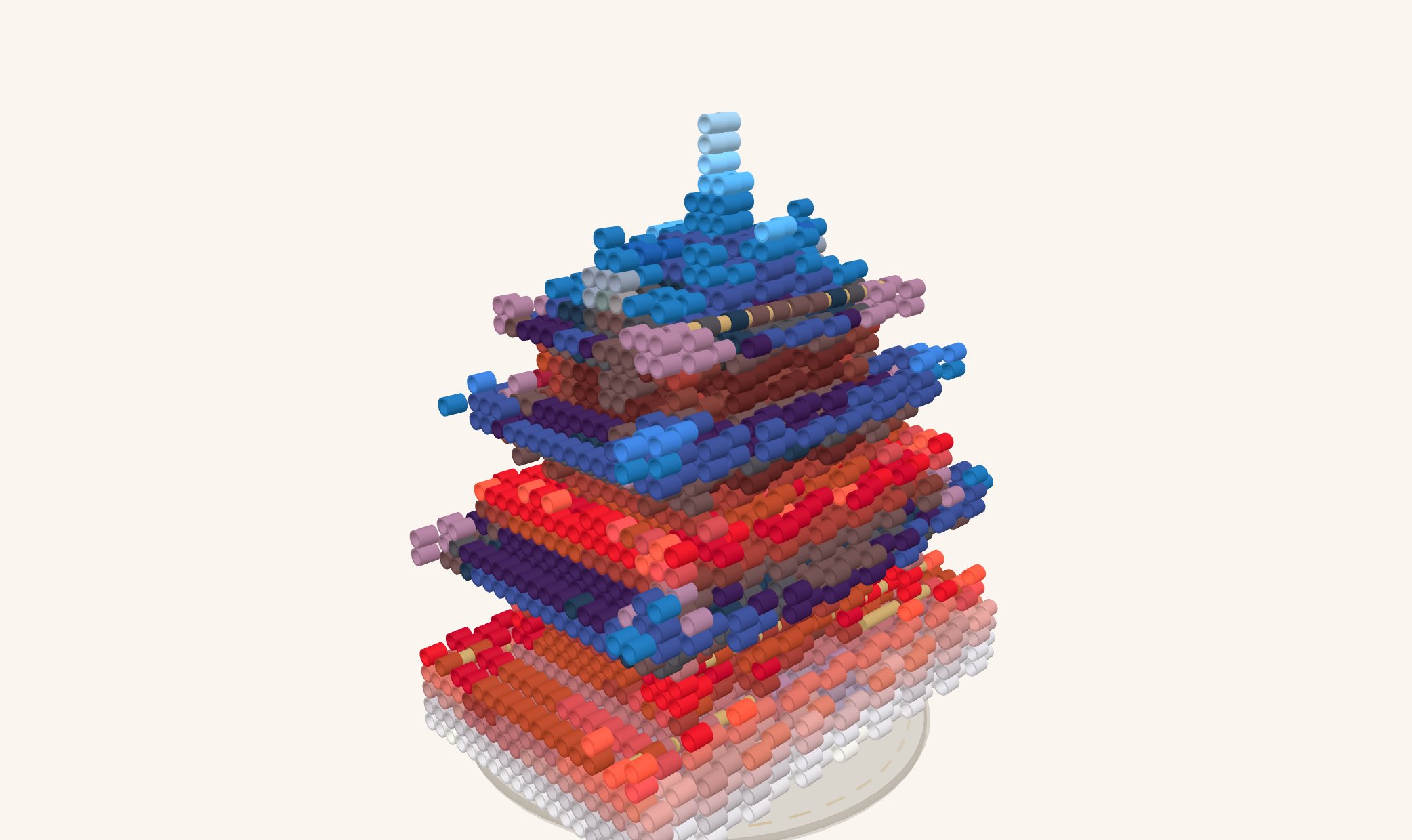 Colorful Tiered Pagoda