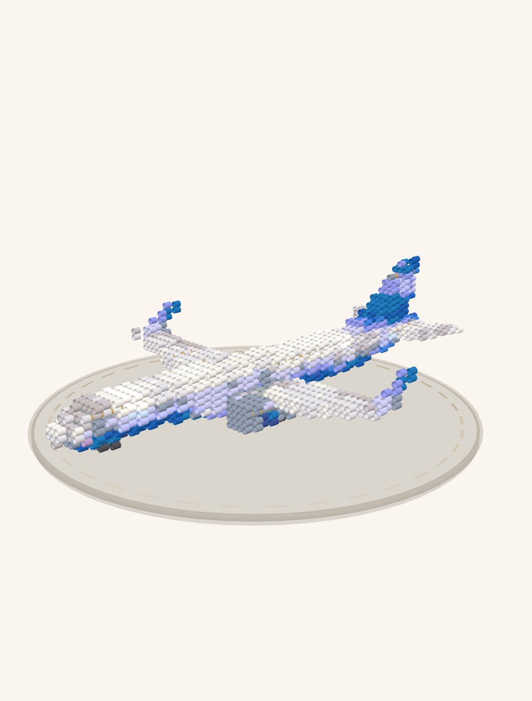 Blue and White Airplane